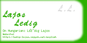 lajos ledig business card